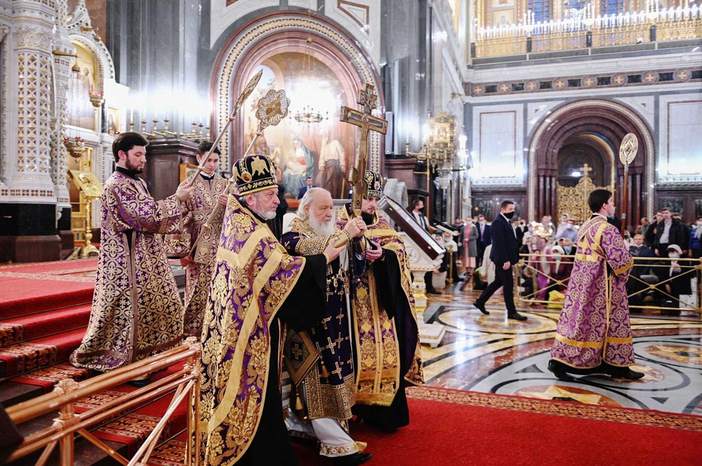 Патриаршее богослужение храме Христа Спасителя